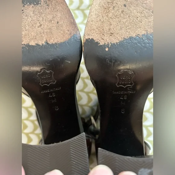 Via Spiga brown two-tone block heel, size 8/46, Made in Italy - Picture 5 of 5